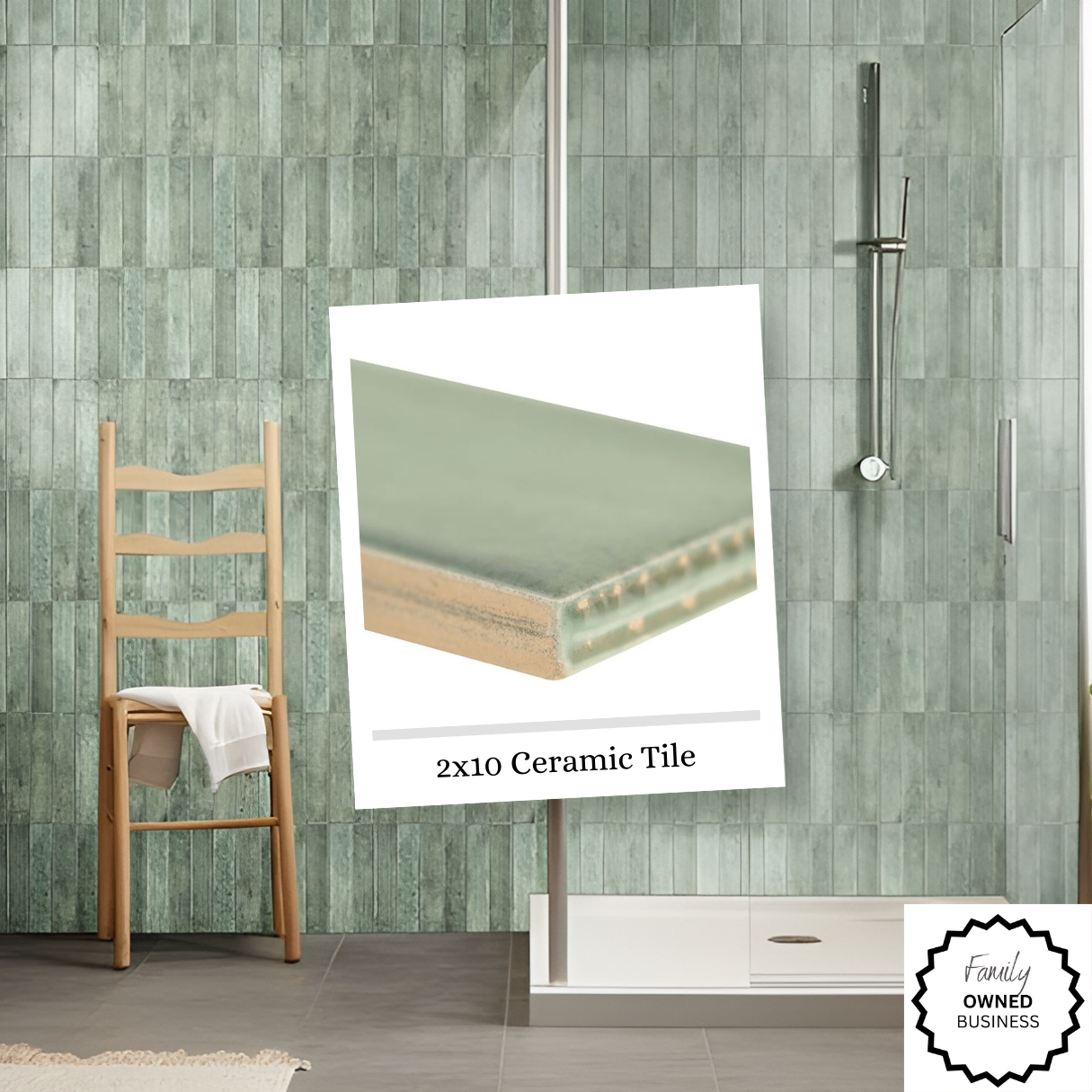 MSI Stella Green Emerald 2x10 Ceramic Handcrafted Look Glossy Wall Tile