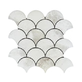 Tenedos HTC189 Luna Wave Honed Marble Mosaic Tile