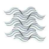 Tenedos HTC178 Velaris Wave Glass Mosaic Tile-1 piece