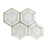 Tenedos HTC151 Pyrite Stone Metal Blend Mesh Mounted Mosaic Tile 10.83 in. x 12.44 in. x 8mm (0.94 sq. ft/Case) (Gold)