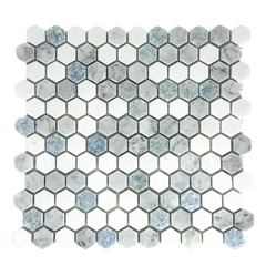 Alezza Hexagon Marble Tile- 1 piece