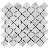 Calacatta Gold Marble Arabesque Baroque Mini Lantern Mosaic Tile Polished (Glossy)