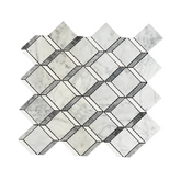 Tenedos HTC191 Silver Prism Marble Mosaic Tile- 1 piece