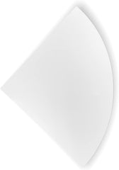 Pure White Engineered Marble Shower Corner Shelf - 9"x9" Polished, Stain Resistant, Maintenance Free (1 Piece)