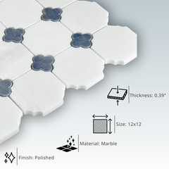 Lavender Marble Mosaic Tile 1 piece