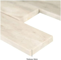 Elegant Cream & Stone Blend Rectangular Marble Panels – Natural Stone Wall Covering for Interior Design, Shower Accent Walls, Kitchen Decorative Surface