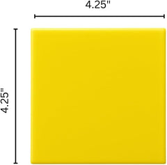 4x4 Yellow Ceramic Tile-Box of 10 pcs