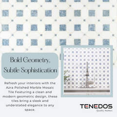 Azra Polished Marble Mosaic HTC 1 piece