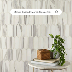 Tenedos HTC190 Moonlit Cascade Marble Mosaic Tile-1 piece