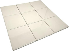 4x4 Almond Ceramic Tile-Box of 10 pcs