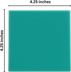 Tenedos Matte Ceramic Tile for Bathroom Wall, Shower Surround, and Kitchen Backsplash – Classic Square Design 4 x 4-1/4 Inch – 10 Pieces