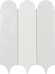 Tenedos HTCRC Matte White 3x12 Interlocking Ceramic Wall Tile | Decorative Elongated Tile | Kitchen Backsplash Bathroom