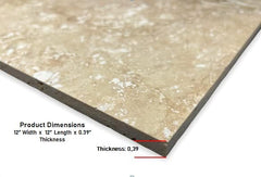 12x12 Tuscany Classic Travertine Natural Stone (1 pcs)
