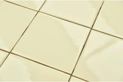 4x4 Buttermilk Ceramic Tile-Box of 10 pcs