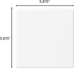 Matte White 6"x6" Ceramic Wall Tile for Kitchen Backsplash & Bathroom - Sold Per Sq.Ft.