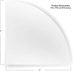Pure White Engineered Marble Shower Corner Shelf - 9"x9" Polished, Stain Resistant, Maintenance Free (1 Piece)