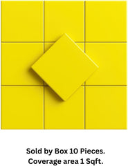 4x4 Yellow Ceramic Tile-Box of 10 pcs