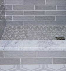 Carrara White Marble Threshold with Honed Finish – 3/4" Thick Stone Saddle for Doorway, Shower Curb & Window Sill