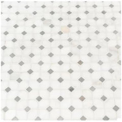 White Dot Marble Mosaic – Polished Tile Sheet for Interior Surfaces (1 Sheet)