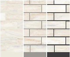 Elegant Cream & Stone Blend Rectangular Marble Panels – Natural Stone Wall Covering for Interior Design, Shower Accent Walls, Kitchen Decorative Surface