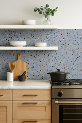 Tenedos Abstract Blue 8"x9" Matte Porcelain Hexagon Tile for Bathroom, Backsplash, Shower, Accent Wall & Flooring