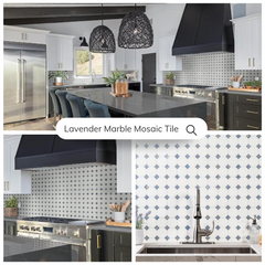 Lavender Marble Mosaic Tile 1 piece