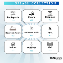 Tenedos HTCRC 12x14 Nero Marquina Triangle Mosaic Tile – Black Marble Look with Gold Metal Inlay, Floor & Wall