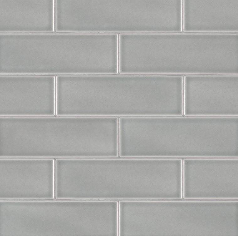 4x12 Morning Fog Glazed Handcrafted Wall Ceramic Tile (Box of 10 sqft)