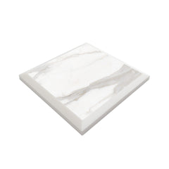 4x4 Calacatta Gold Italian Marble Subway Tile Wide Beveled Polished (Glossy)