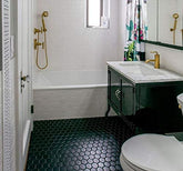 Retro 2x2 Porcelain Glazed Mosaic Wall Floor Tile Backsplash Matte Black (Set of 10)