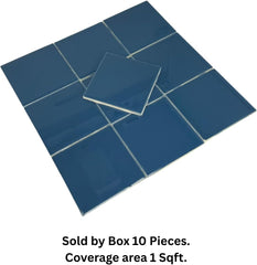 4x4 Galaxy Blue Ceramic Tile-Box of 10 pcs