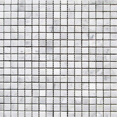 Carrara Marble Italian White Bianco Polished 5/8x5/8 Mosaic Floor Wall Tile for Bathroom Shower, Fireplace, Accent decor, Kitchen Backsplashes