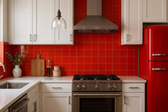 4x4 Red Ceramic Tile-Box of 10 pcs