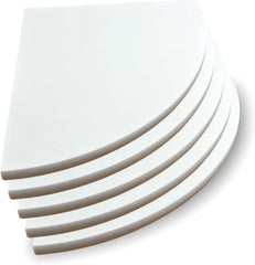 Pure White Engineered Marble Shower Corner Shelf - 9"x9" Polished, Stain Resistant, Maintenance Free (1 Piece)