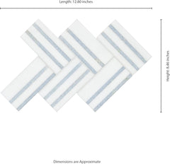 Azula Linea 8 in. x 13 in. Polished Marble Mosaic Floor and Wall Tile by MSI