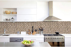 Cafe Noce Glass & Stone Decorative Accent Panel – 5/8"x5/8" Mosaic Blend – 1 Sheet