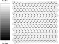 White Penny Round Matte Porcelain Mosaic Tile - (12x12 sheet)