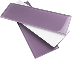 4x12 Purple Glass Subway Tile