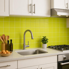 4x4 Key Lime Ceramic Tile-Box of 10 pcs