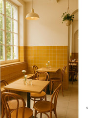 4x4 Mustard Yellow Ceramic Tile-Box of 10 pcs