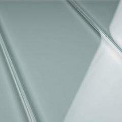 4x12 Glossy Light Grey Subway Glass Mosaic Tile