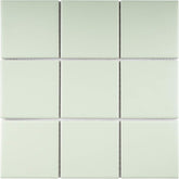 4x4 Mint Green Porcelain Matte Mosaic Tile (12x12 sheet)