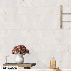 MSI Capri Blue/Gray 4x12 Honed Marble Floor Wall Mosaic Tile for Kitchen Backsplash, Flooring, Bathroom Shower, Fireplace Surround