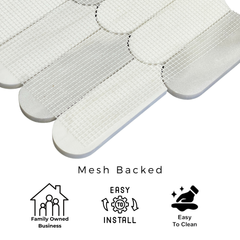 Tenedos HTC190 Moonlit Cascade Marble Mosaic Tile-1 piece