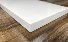 Threshold Shower Curb Pure Super White Engineered Marble 60 inch Length and custom Width