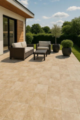 12x12 Travertine Natural Stone Cream Beige Ivory Tile