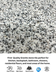 12x12 Polished Bianco Granite Tile (1 pcs)