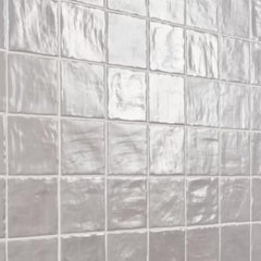 Tenedos 4x4 Inch HTCFD Premium Quality Matte Zellige Ceramic Tile with Subtle Shimmer | Handmade Look Moroccan Square Wall Tile for Kitchen Backsplash & Bathroom Wall
