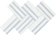 Azula Linea 8 in. x 13 in. Polished Marble Mosaic Floor and Wall Tile by MSI