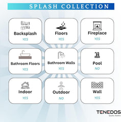 Tenedos HTCFD White Dolomite Diamond Marble Mosaic Tile Polished Finish for Bathroom, Kitchen Backsplash, Shower & Indoor Use – Natural Stone Dolomite Mosaic (1 Sheet)